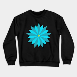 Blue Flower Crewneck Sweatshirt